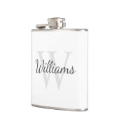 Klassiek gepersonaliseerd monogram en naam heupfles (Links)