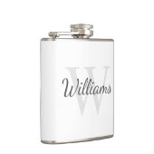 Klassiek gepersonaliseerd monogram en naam heupfles (Rechts)