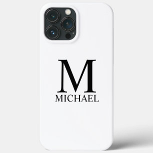 Klassiek gepersonaliseerd monogram en naam Hoesje- iPhone 13 Pro Max Hoesje