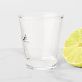 Klassiek gepersonaliseerd monogram en naam shot glas (Rechts)