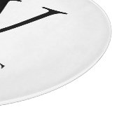 Klassiek gepersonaliseerd monogram en naam snijplank (Hoek)