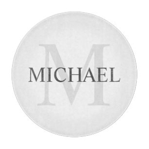 Klassiek gepersonaliseerd monogram en naam snijplank