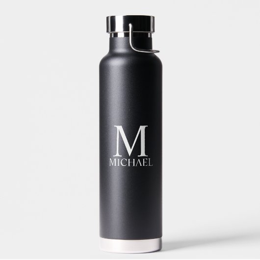 Klassiek gepersonaliseerd monogram en naam waterfles (Links)