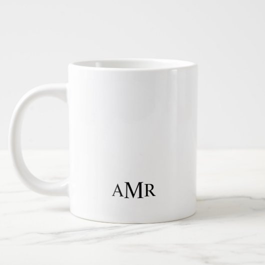 Klassiek gepersonaliseerd monogram extra grote beker (Links)