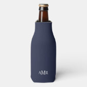 Klassiek gepersonaliseerd monogram flesjeskoeler (Fles Voorkant)