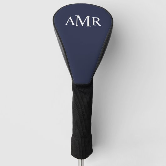 Klassiek gepersonaliseerd monogram golfheadcover (Voorkant)