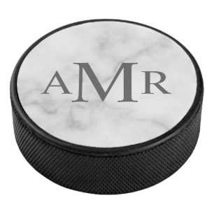 Klassiek gepersonaliseerd monogram hockey puck
