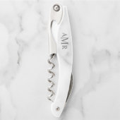 Klassiek gepersonaliseerd monogram kurkentrekker (Voorkant)