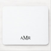 Klassiek gepersonaliseerd monogram muismat (Voorkant)