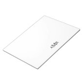 Klassiek gepersonaliseerd monogram notitieblok (Schuin)