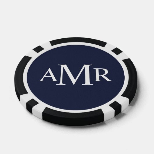Klassiek gepersonaliseerd monogram poker chips (Enkel)
