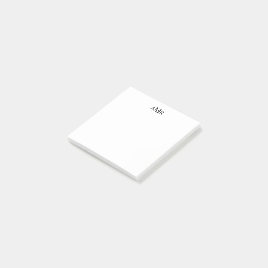 Klassiek gepersonaliseerd monogram post-it® notes (Schuin)