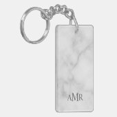Klassiek gepersonaliseerd monogram sleutelhanger (Voorkant Links)