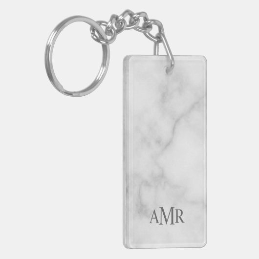 Klassiek gepersonaliseerd monogram sleutelhanger (Voorkant Links)