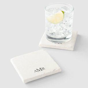 Klassiek Gepersonaliseerd Monogram Stenen Onderzetter