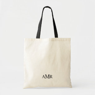 Klassiek gepersonaliseerd monogram tote bag