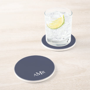 Klassiek gepersonaliseerd monogram zandsteen onderzetter