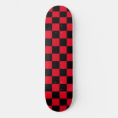 Klassiek geruit (geruit) Rood & Zwart patroon Skateboard (Voorkant)