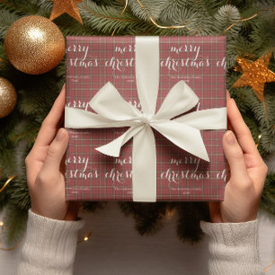 Klassiek geruit Merry Christmas Festive - Cadeaupapier