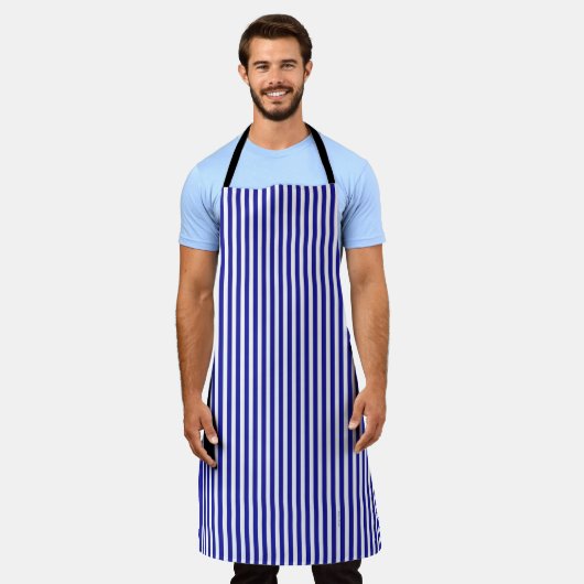 KLASSIEK GESTREEPT BLAUW EN WIT SCHORT (Gedragen)