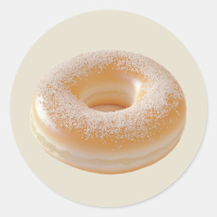Klassiek gezouten bagel ronde sticker