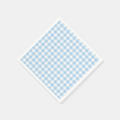 Klassiek Gingham Babyblauw Servet (Hoek)