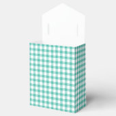 Klassiek Gingham Blauwgroen Bedankdoosjes (Geopend)