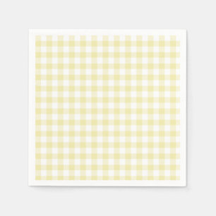 Klassiek Gingham Boter Geel Servet