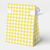 Klassiek Gingham Goudgeel Bedankdoosjes (Achterkant)