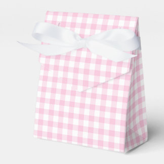 Klassiek Gingham Licht Roze Bedankdoosjes