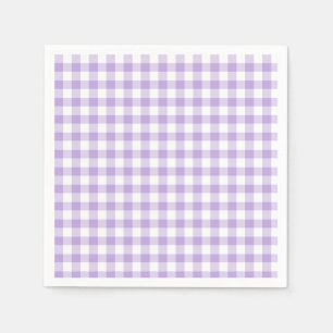 Klassiek Gingham Zachte Lavendel Servet