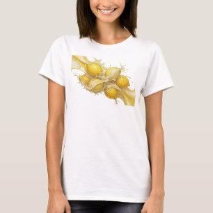 Klassiek Goud Abstracte Citroenen Grafisch Ontwerp T-shirt