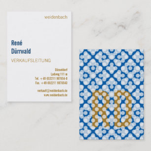 Klassiek goud blauw visitekaartje