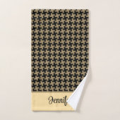 Klassiek Goud Bruin Nailhead Patroon Gepersonalise Bad Handdoek (Handdoek)