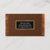 Klassiek Goud Metaal | Krokodillenleer Gestikt Visitekaartje (Achterkant)