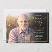 Klassiek goud script retirement party foto kaart (Voorkant)