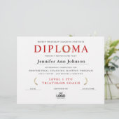 Klassiek gouden krans certificaat Afstuderen diplo (Staand voorkant)