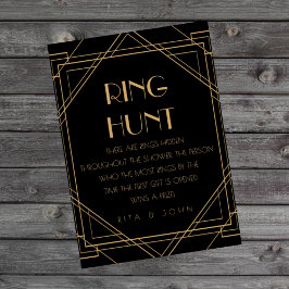Klassiek Gouden  Ring Hunt Vrijgezellenfeest Sign Poster
