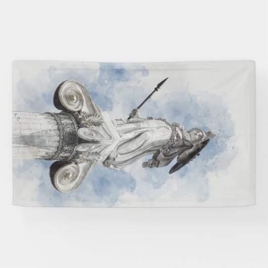 Klassiek Grieks standbeeld Athena Banner – Elegant (Horizontaal)