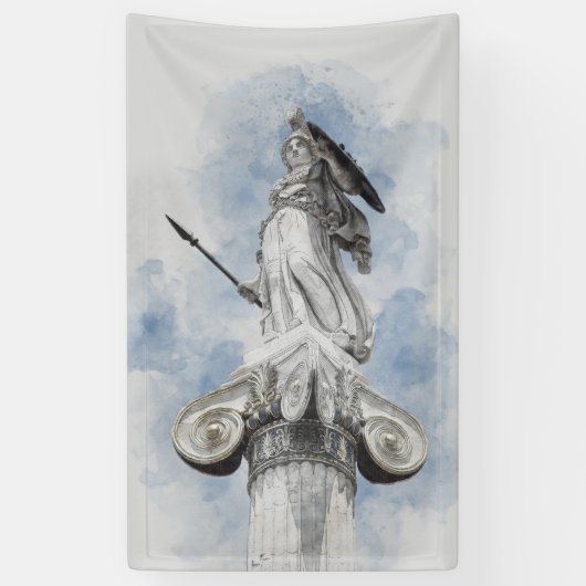 Klassiek Grieks standbeeld Athena Banner – Elegant (Verticaal)