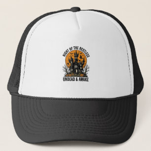 Klassiek Griezelen Huis Onrustige Doden Halloween Trucker Pet