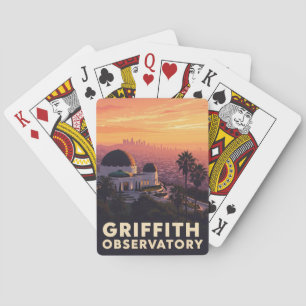 Klassiek Griffith-observatorium Los Angeles Zonson Pokerkaarten