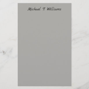 Klassiek grijs elegant minimalistisch handschrift briefpapier
