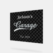 Klassiek Grijs Garage Acryl teken Acryl Bord (Hoek)