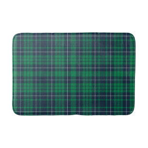 Klassiek groen blauw geruit badmat