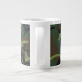 Klassiek groen camouflagepatroon extra grote beker (Achterkant)