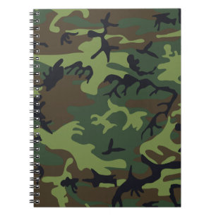 Klassiek groen camouflagepatroon notitieboek