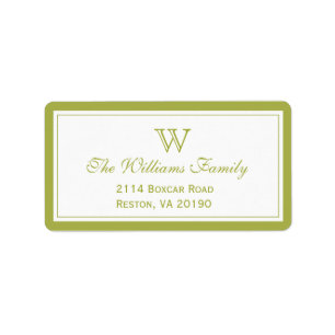 Klassiek groen etiket