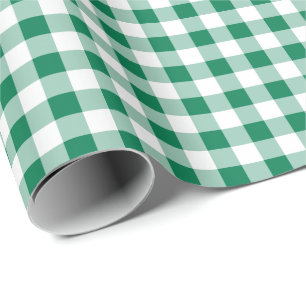 Klassiek groen geruit naadloos patroon cadeaupapier