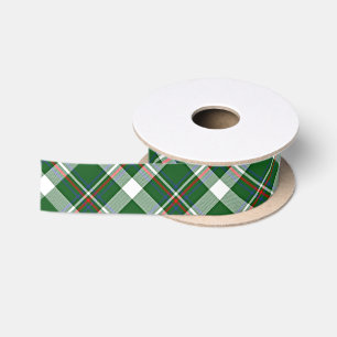 Klassiek groen rood blauw wit ruitpatroon lint